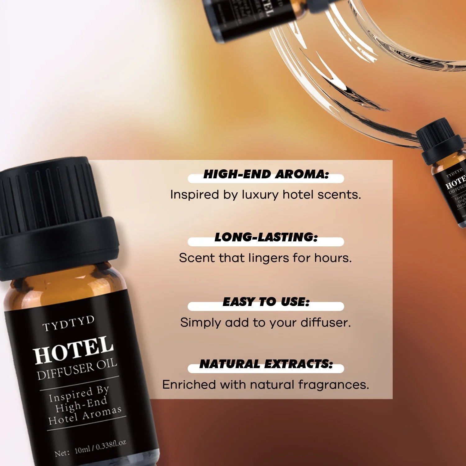 10ml natural plant fragrance essential oil bottle for aromatherapy and room scent applications