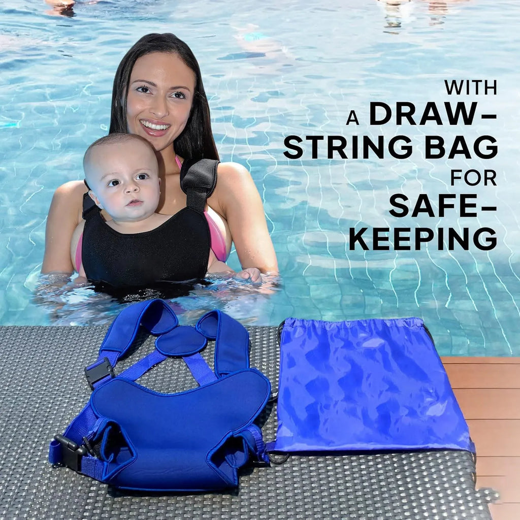 Amphibious baby strap in black, adjustable free size for water play, maximum load 20kg