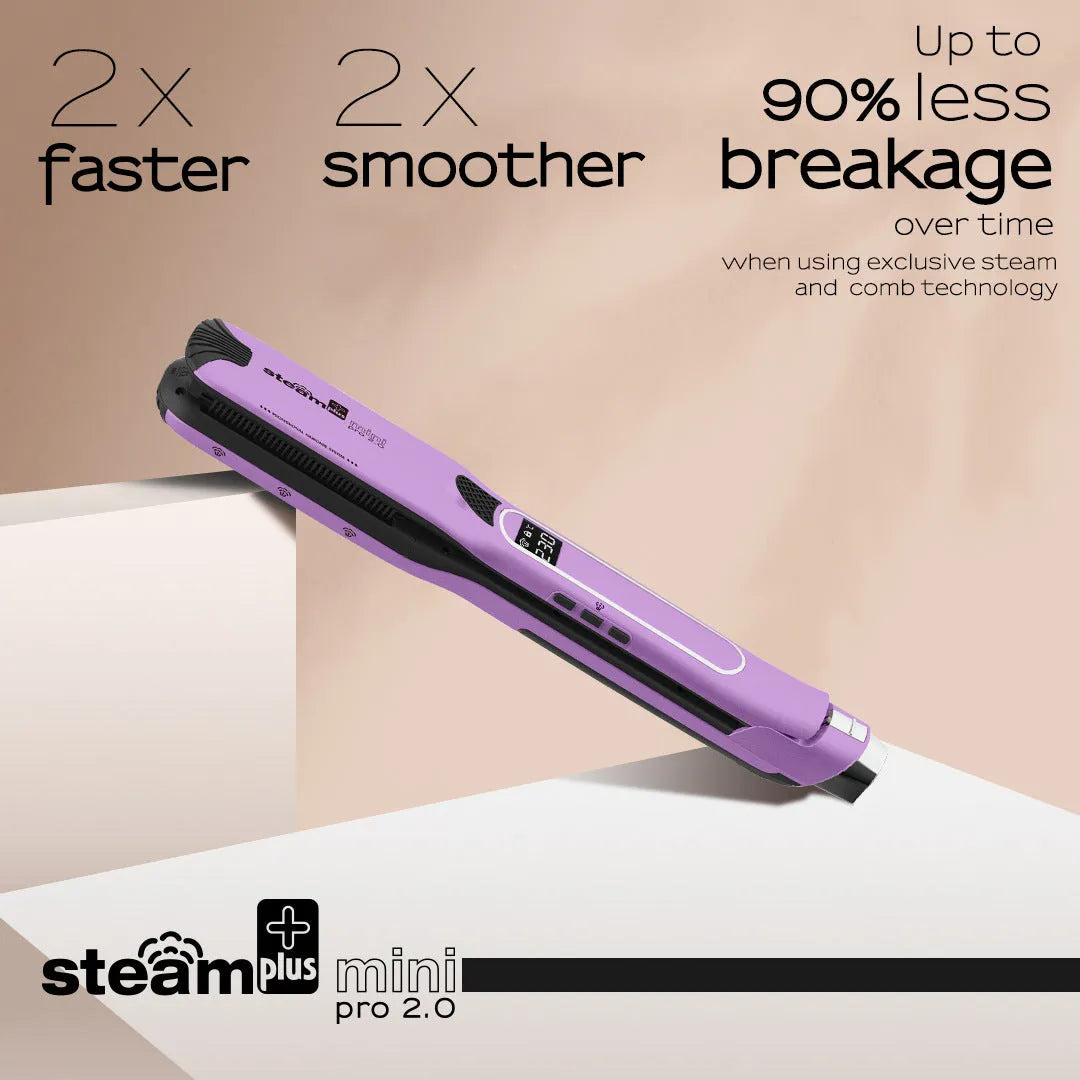 Mini steam splint spray hair straightener in champagne, purple, or rose red for curling and straightening hair