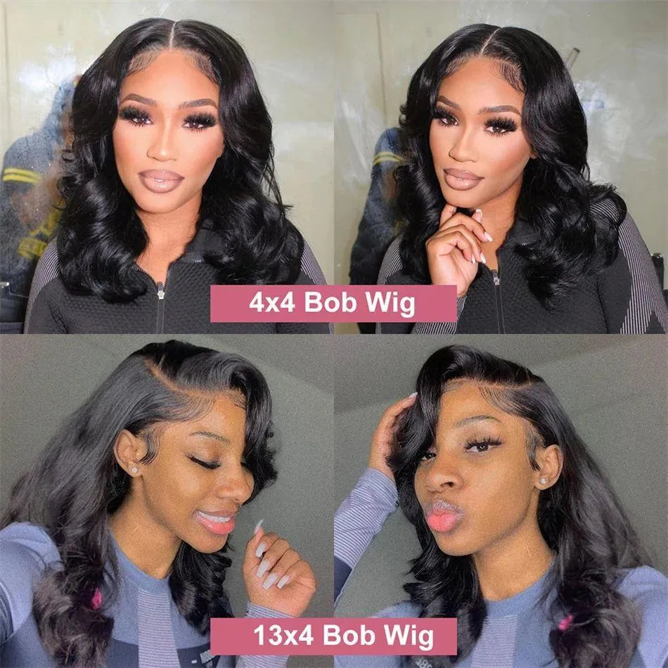 Black short curly wig with transparent lace forehead, high temperature fibre, available in 8 to 16 inch lengths