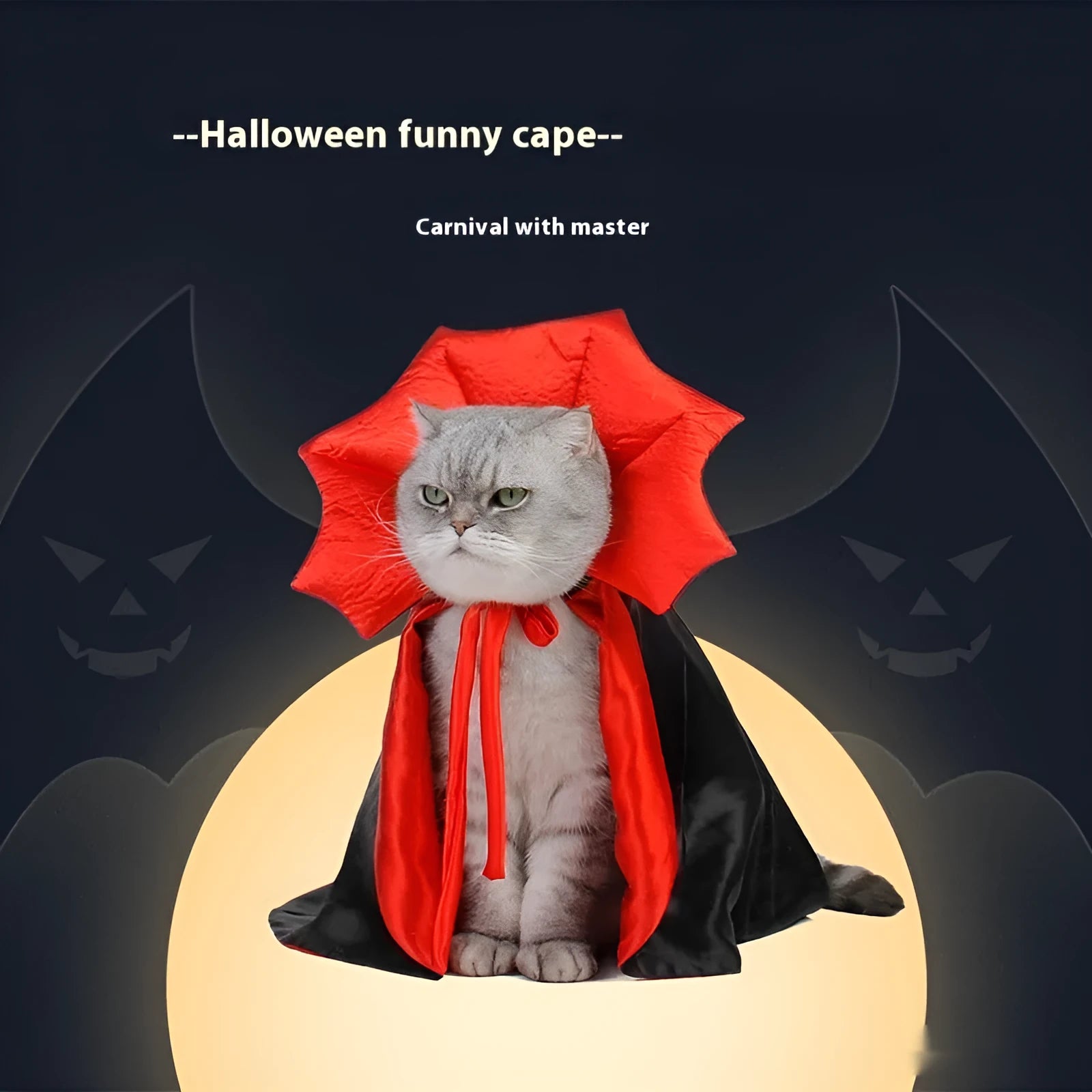 Black and red Halloween pet clothes for cats and dogs with polyester construction