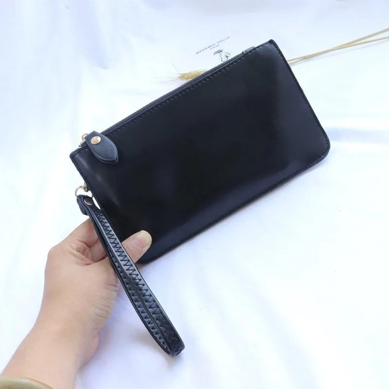 Mini touch screen phone bag with soft surface in blue, black, rose red, brown