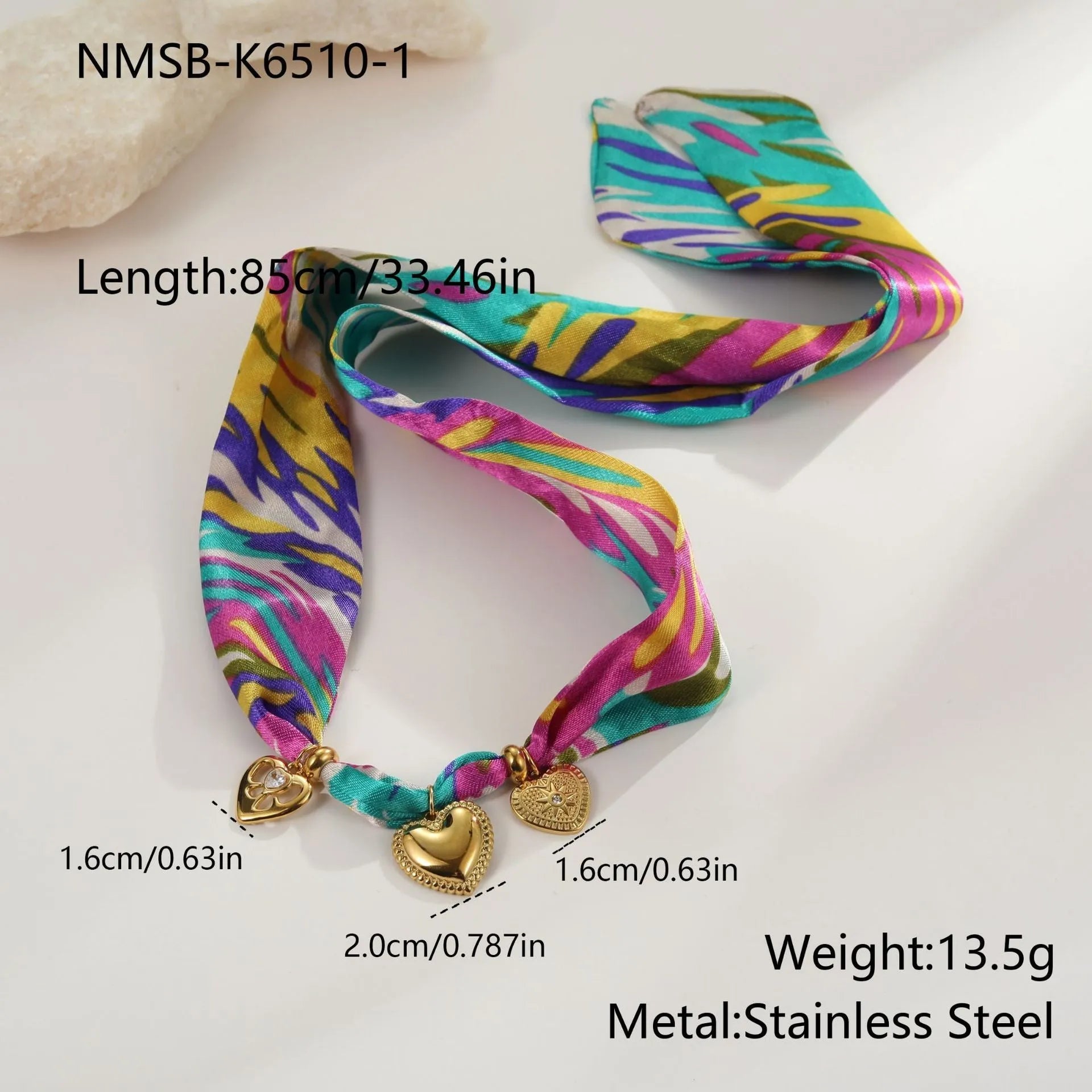 18K plated stainless steel geometric chain necklace and bracelet set for women
