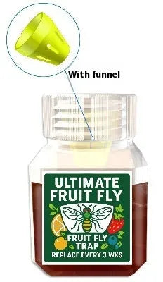Bottle of fruit fly bait liquid for trap refills with SK003 formula