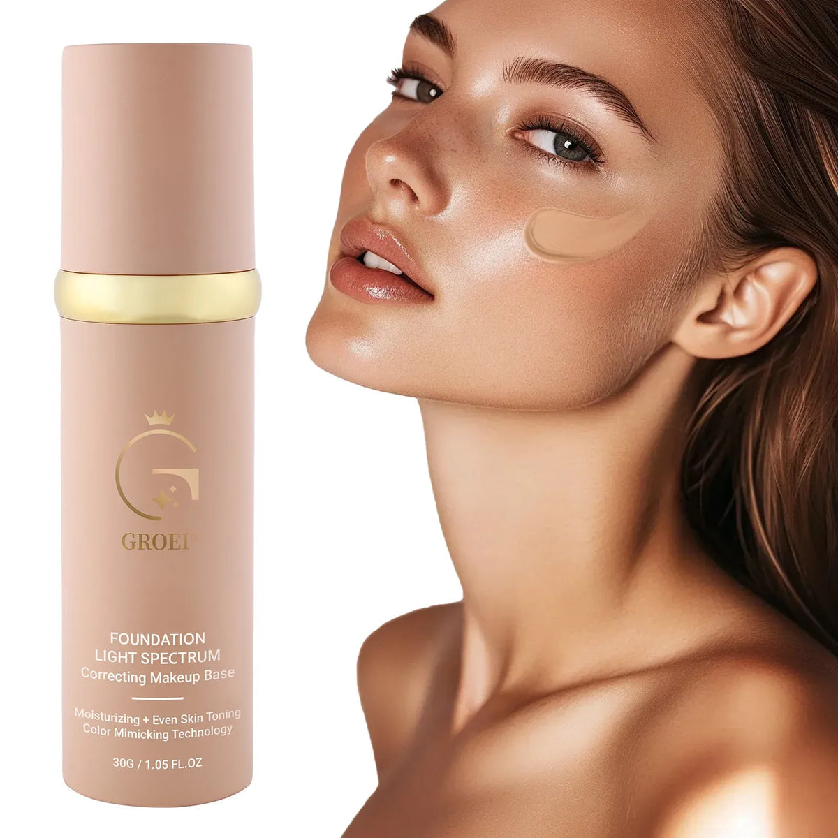 30ml concealer and moisturizer foundation, waterproof smear-proof non-stuck makeup for ladies and students
