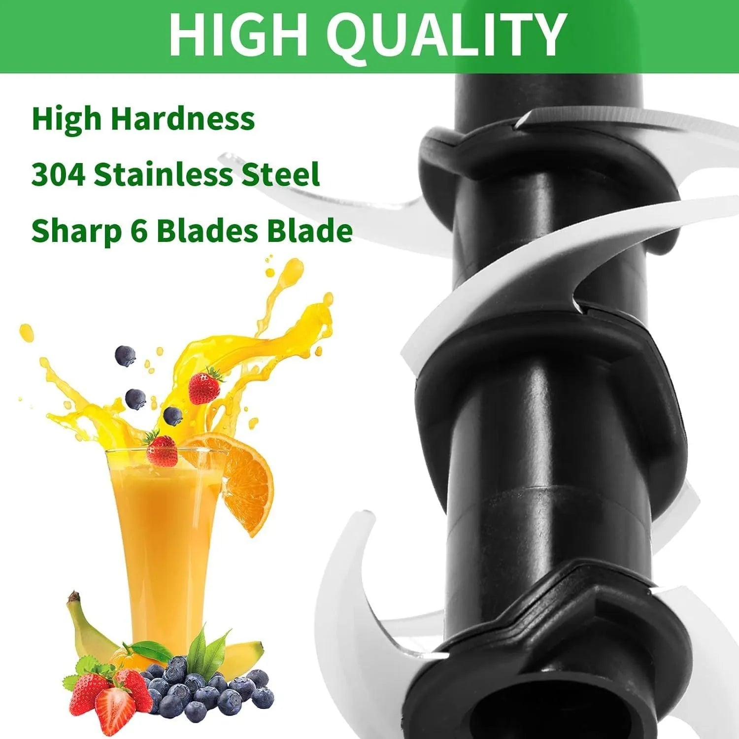 304 stainless steel juicer replacement blade set with six-stack design and knife seat accessory