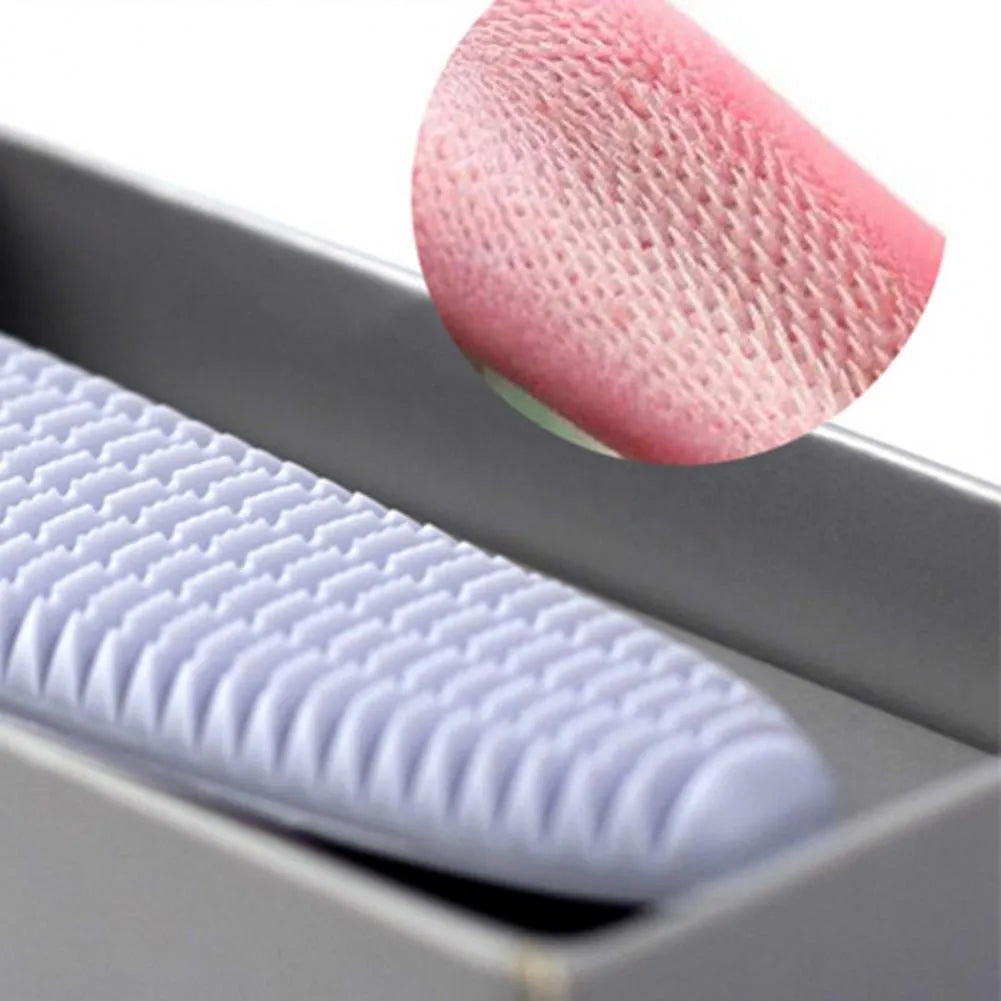Grey and pink ABS plastic cat grooming comb with dual ends for pet hair removal and massage
