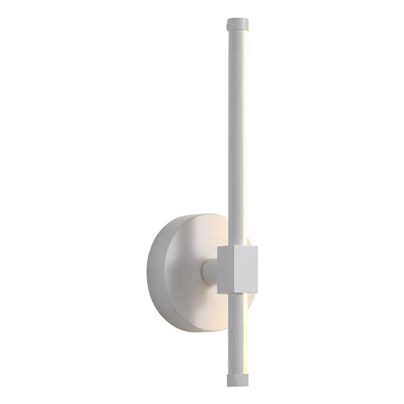 Compact LED wall light with iron lampshade in black/white; 30cm; three-colour changing; for living room or bedroom