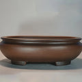 Handmade purple clay desktop flowerpot with classical design measuring 58cm long