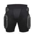 Black cycling hip protection pants showing adjustable sizing and hip padding for sports safety