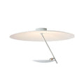 Iron ceiling lamp with LED warm light in 50cm diameter, available in all white or white gold colour
