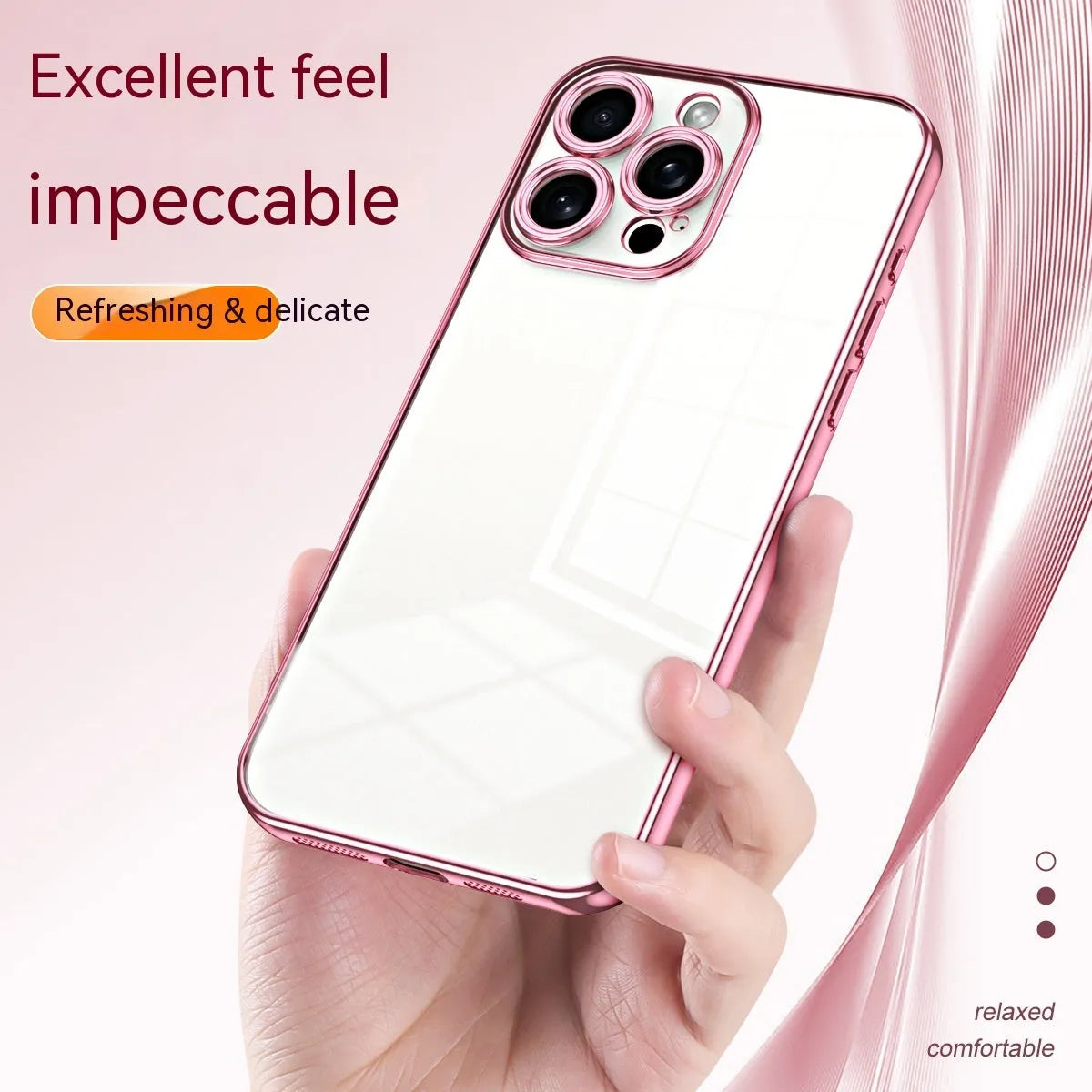 Electroplating iPhone case in gold or transparent TPU, back cover with drop-resistant fall protection