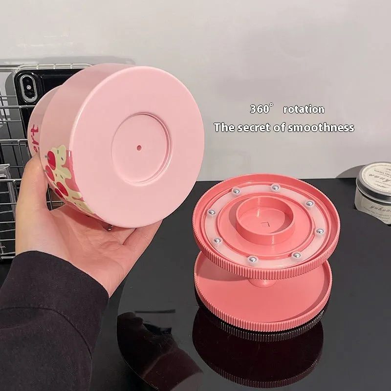 Rotating cosmetic brush barrel storage organiser in Japanese style with 18 litre capacity