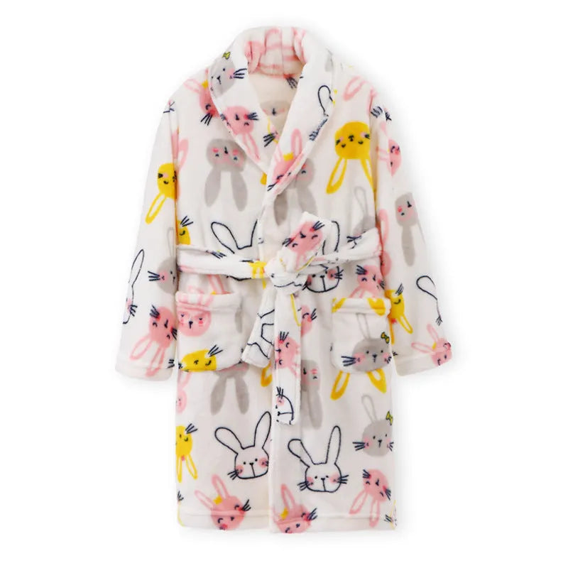 Children's autumn winter flannel pyjamas in purple mermaid design, unisex, sizes 110-170cm