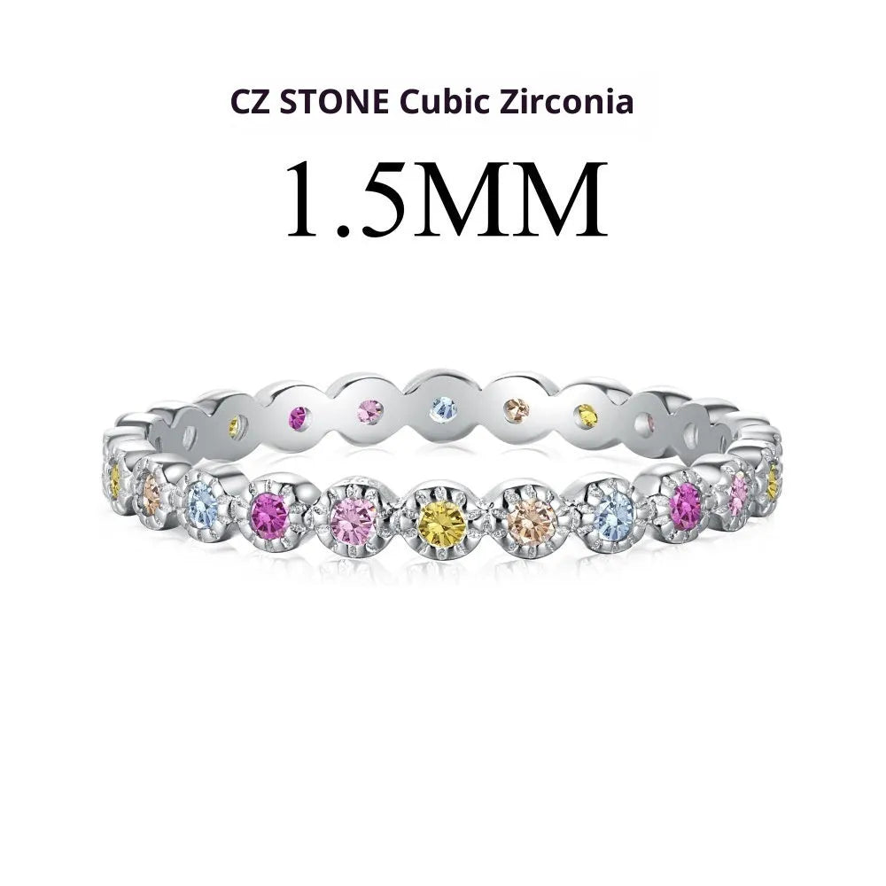 S925 sterling silver geometric ring with round zircon accents, adjustable opening, women's jewellery