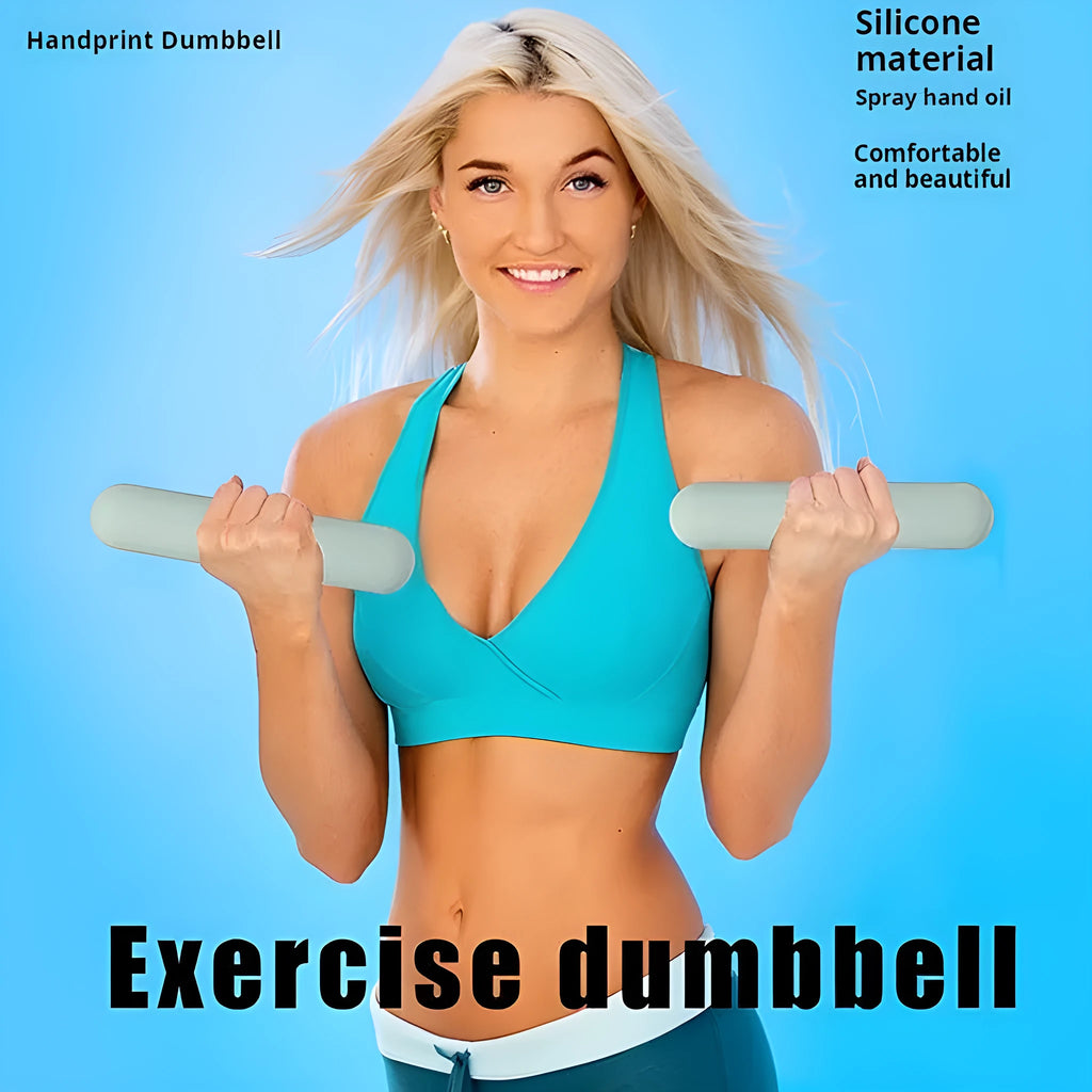 Silicone-edged hand-drawn dumbbell stick in selected colour and weight for non-slip fitness workouts.