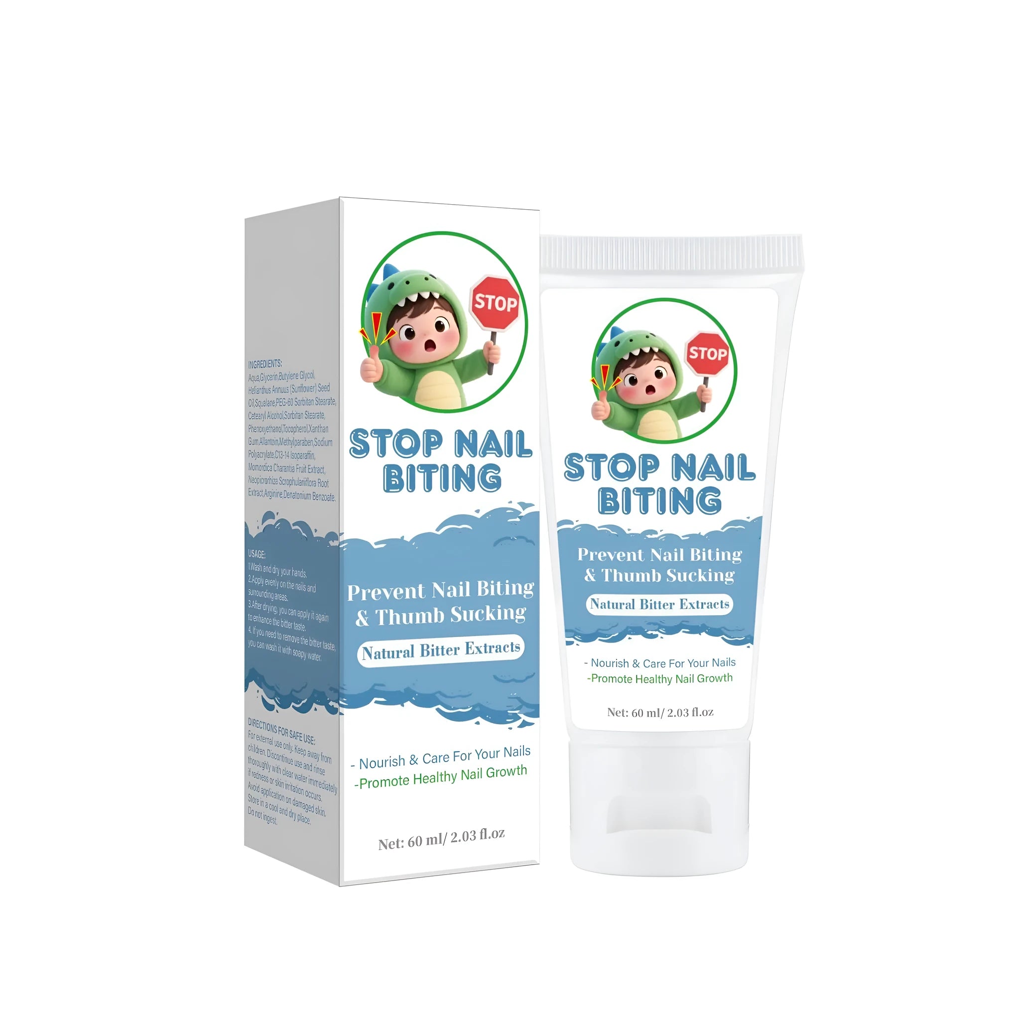60ml nail neck cream bottle in neutral packaging for anti-bite and hand addiction solutions