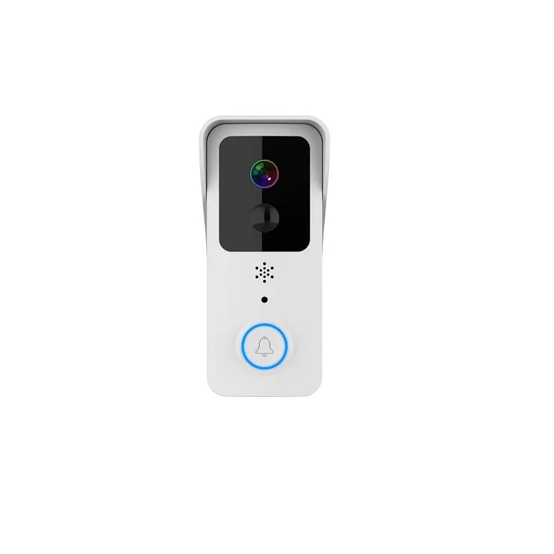 Smart home waterproof HD visual doorbell intercom unit in black or white.