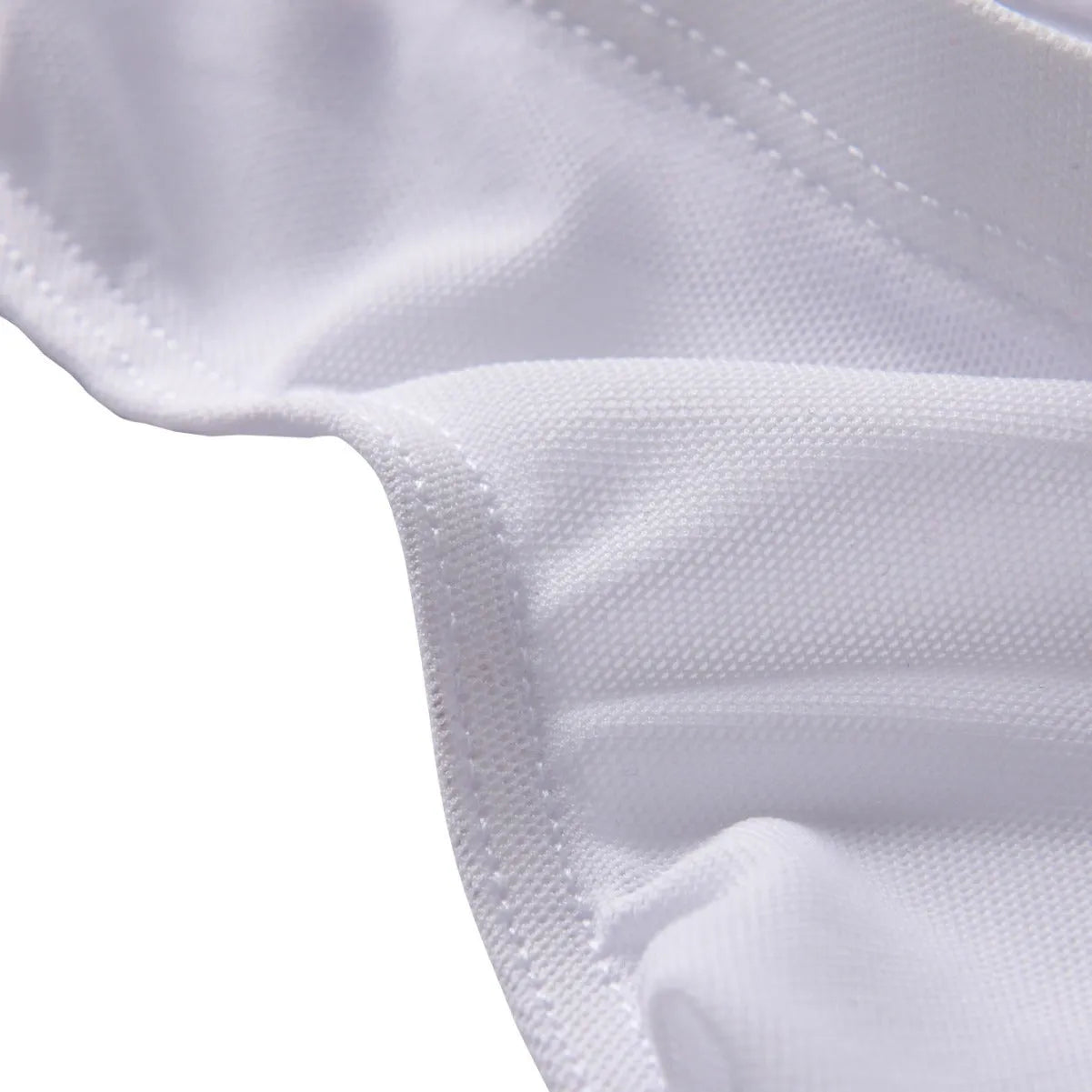Men's black nylon ice silk triangle brief shorts with low waist styling