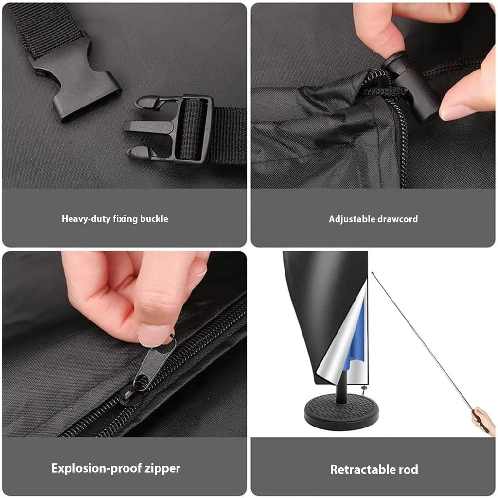 Black Oxford cloth waterproof cover for banana-shaped offset umbrella