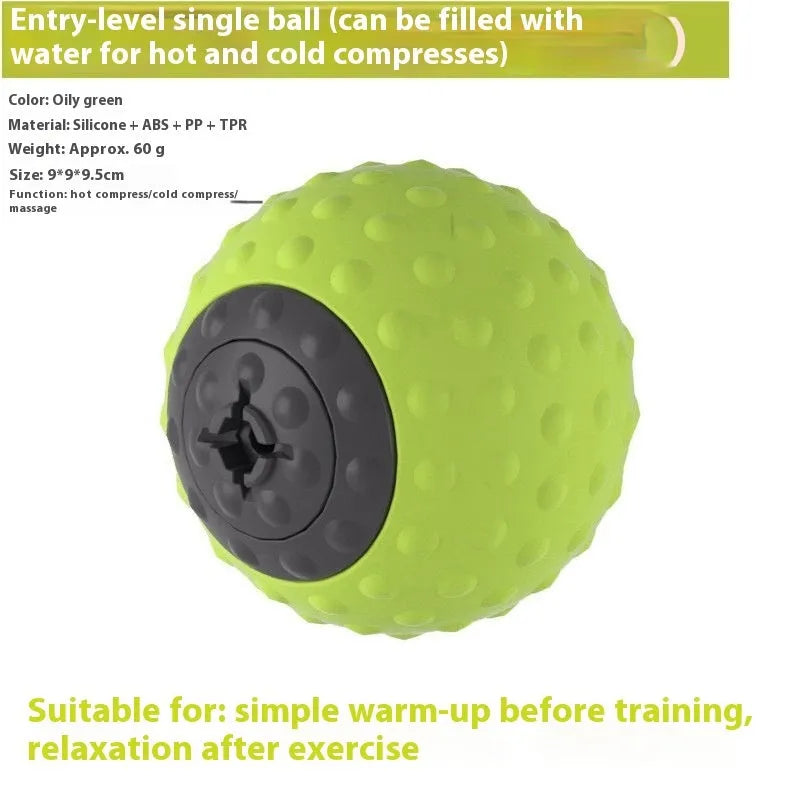 Caramel mocha massage ball set for hot and cold muscle therapy