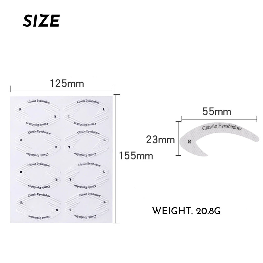 Set of four reusable flexible eyeliner stencil stickers for winged eyeliner and eyeshadow application