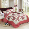 Washed pure cotton quilted bedspread three-piece set in a Korean style with pillowcases