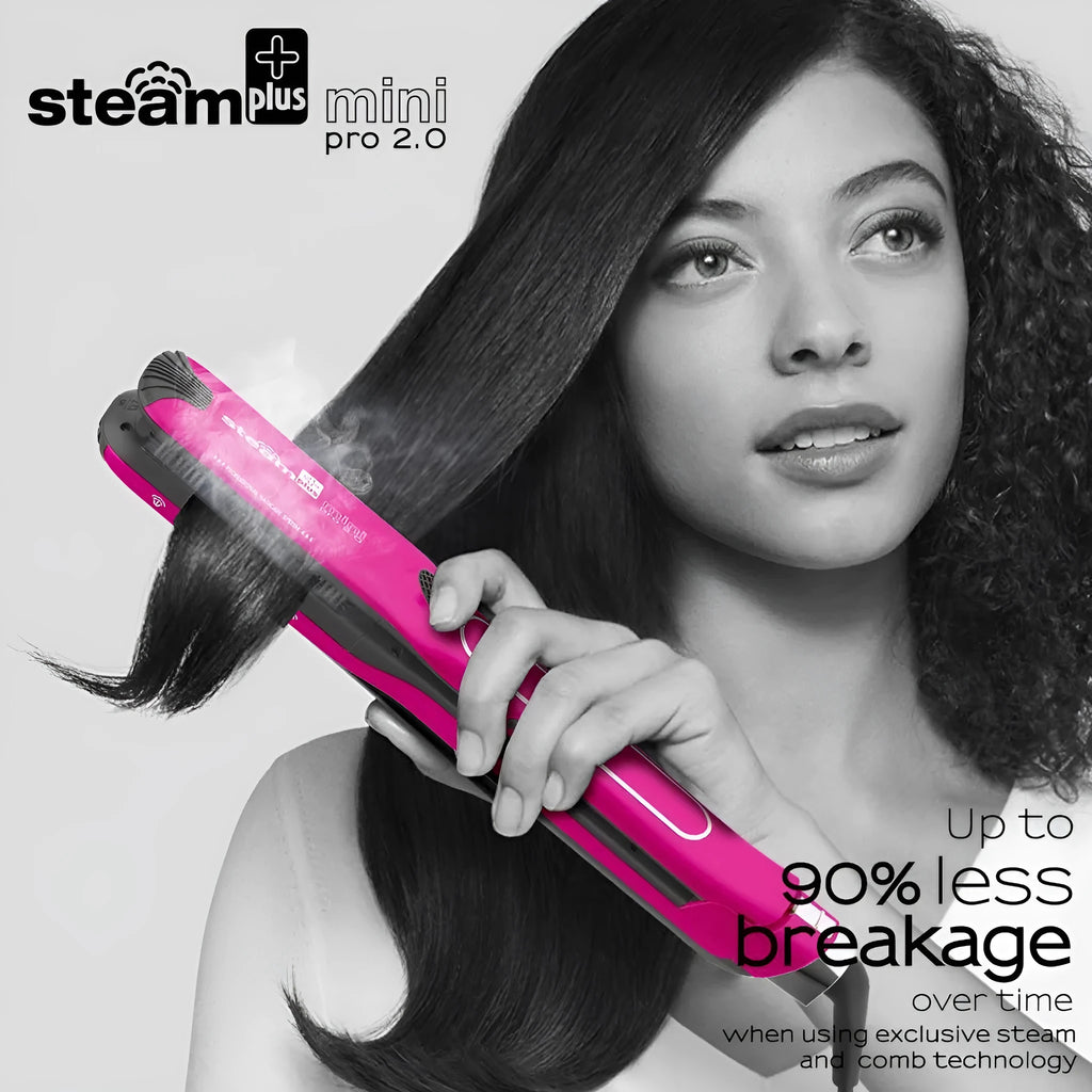 Mini steam splint spray hair straightener in champagne, purple, or rose red for curling and straightening hair