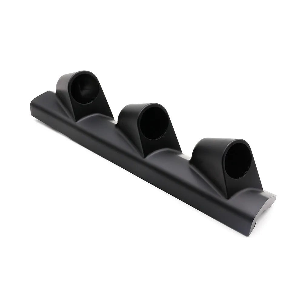 Black universal 52mm instrument stand with three-hole right-hand drive mounting bracket