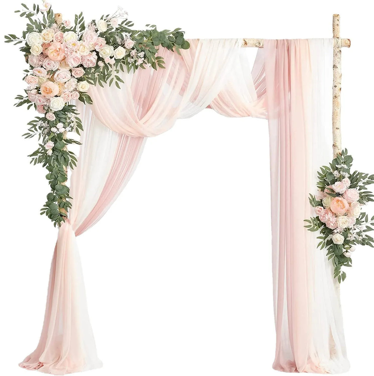 Oxford cloth wedding arch flower decorations in mixed colours with large and small flower horns and yarn