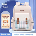 Lightweight Oxford cloth student schoolbag in navy blue colour with large capacity for Grade 5-6.