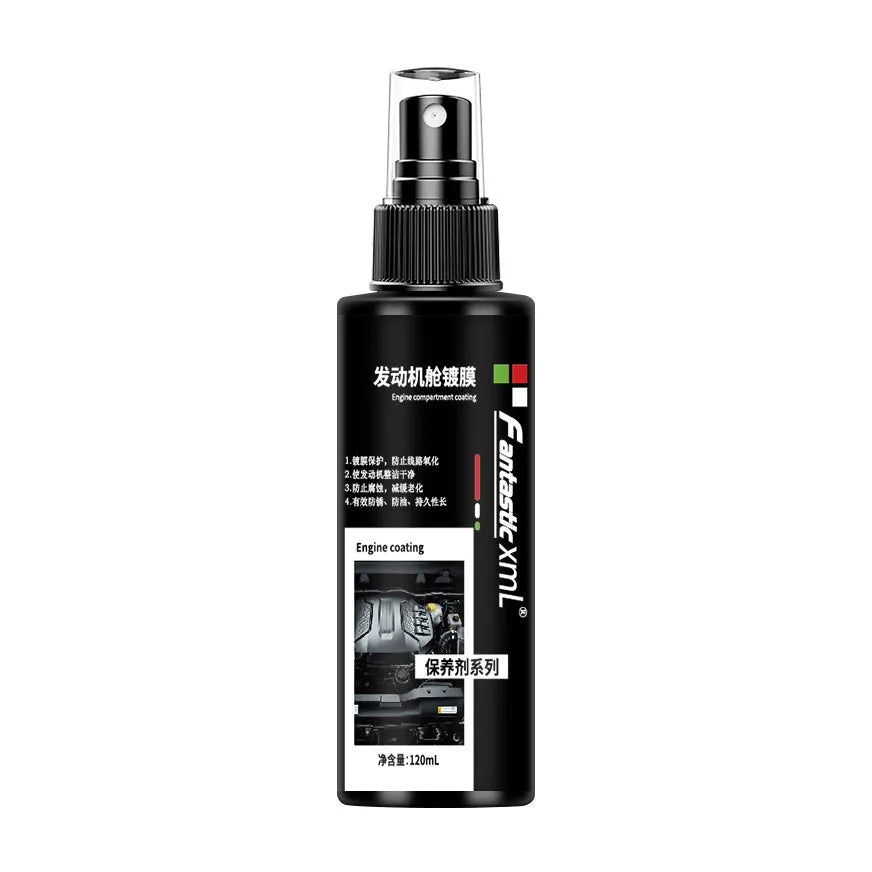 120ml car engine coating agent bottle for engine compartment protection against dust, moisture, and oil.
