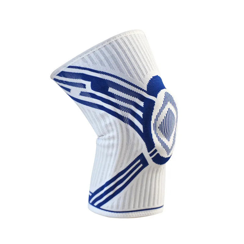 Adult cotton knee pads in blue colour for basketball and running sports protection