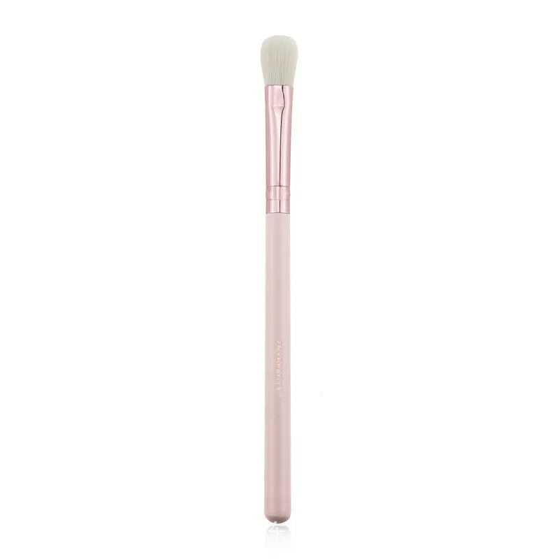 26 pink makeup brushes with wool bristles and wooden handles in PU brush case