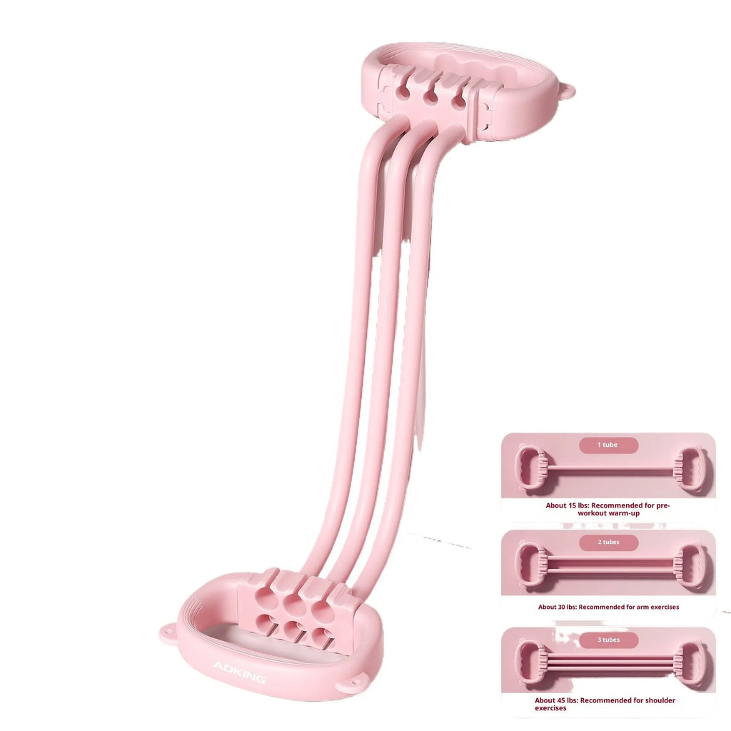 New 8-shaped resistance puller for women, back opener and shoulder exerciser with cat ear handle, available in pink, purple, and blue