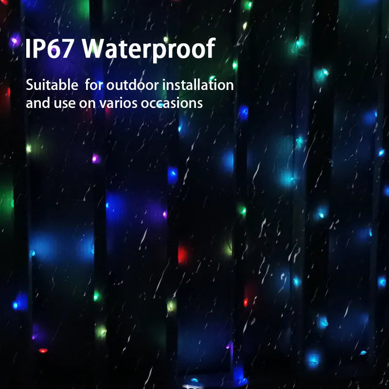 10 metre LED decorative light string with 100 multi-colour bulbs for festival and party decoration