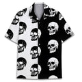 Men's Cuban collar Hawaiian shirt in polyester with digital print pattern for summer casual wear