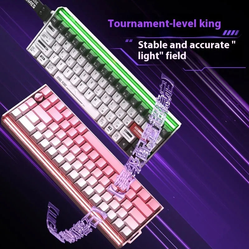 BOOM68 68% compact mechanical keyboard in Green Magic Blade colour with RGB backlighting