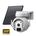 Solar-powered wireless security camera with 3MP resolution and full colour night vision capability