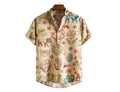Men's plus size cardigan shirt with 3D digital pattern in loose fit style