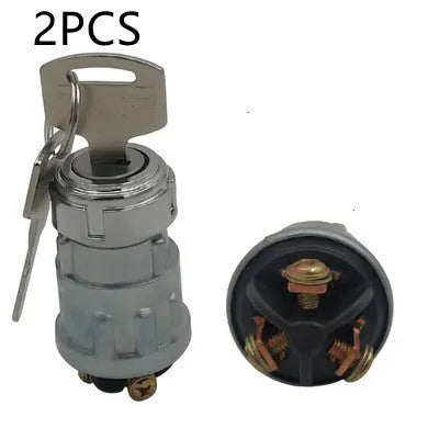 Copper vehicle ignition lock with key for trucks and forklifts