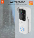 Smart home waterproof HD visual doorbell intercom unit in black or white.