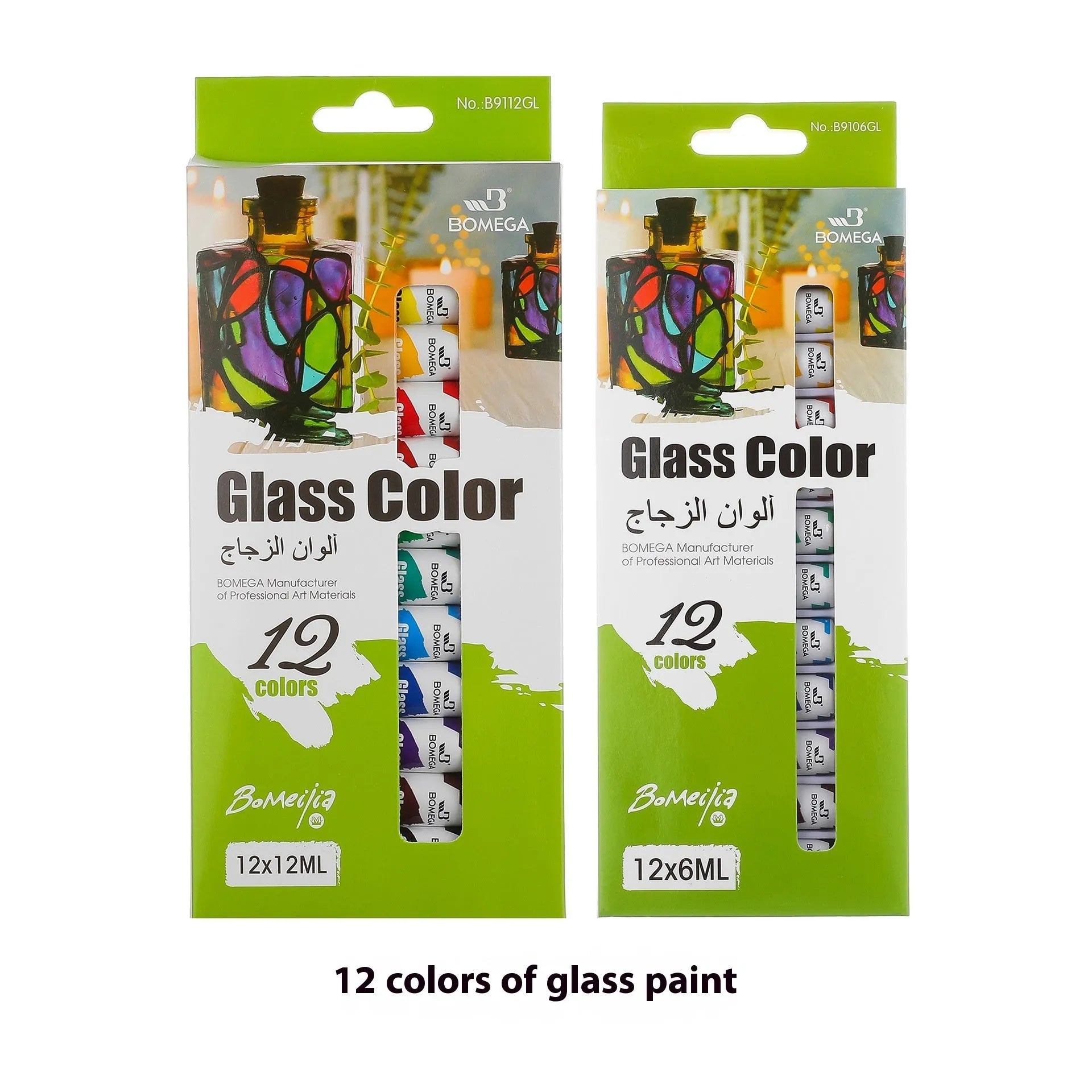 Twelve-colour multi-medium artist paint set showing tubes for acrylic, gouache, watercolour and oil painting techniques