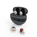 C700 digital in-ear hearing aid device with charging box and ear plugs for moderate to severe hearing loss