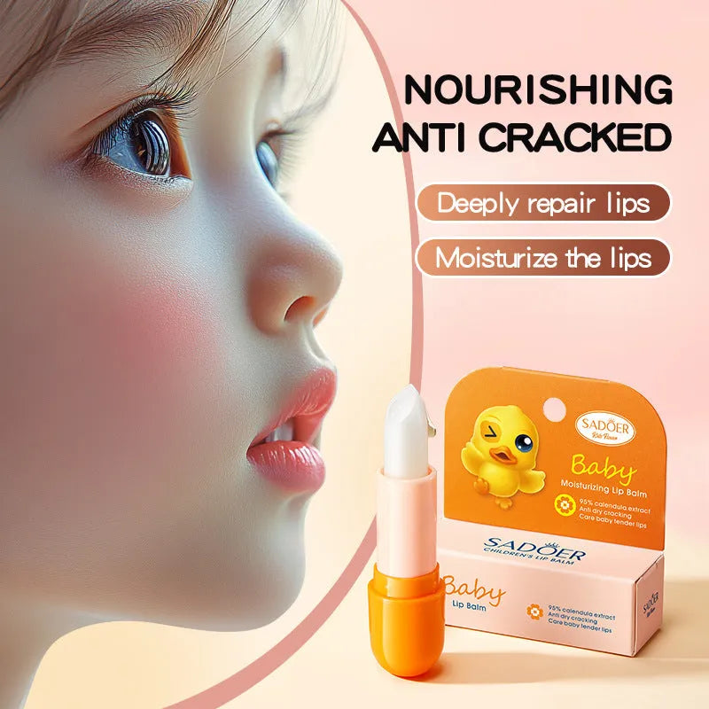 Anti-chapped moisturising lipstick tube with SPF protection in natural ingredient variants
