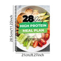 28-day high-protein diet plan book on paper, 21cm by 28.5cm, cover colour 28Day Dietary Plan