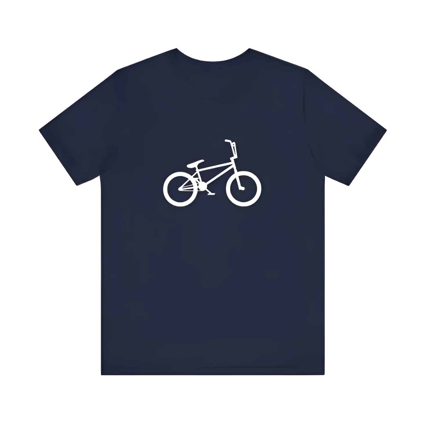 Summer loose short sleeves T-shirt for men and women round neck Dark Blue polyester casual top front view