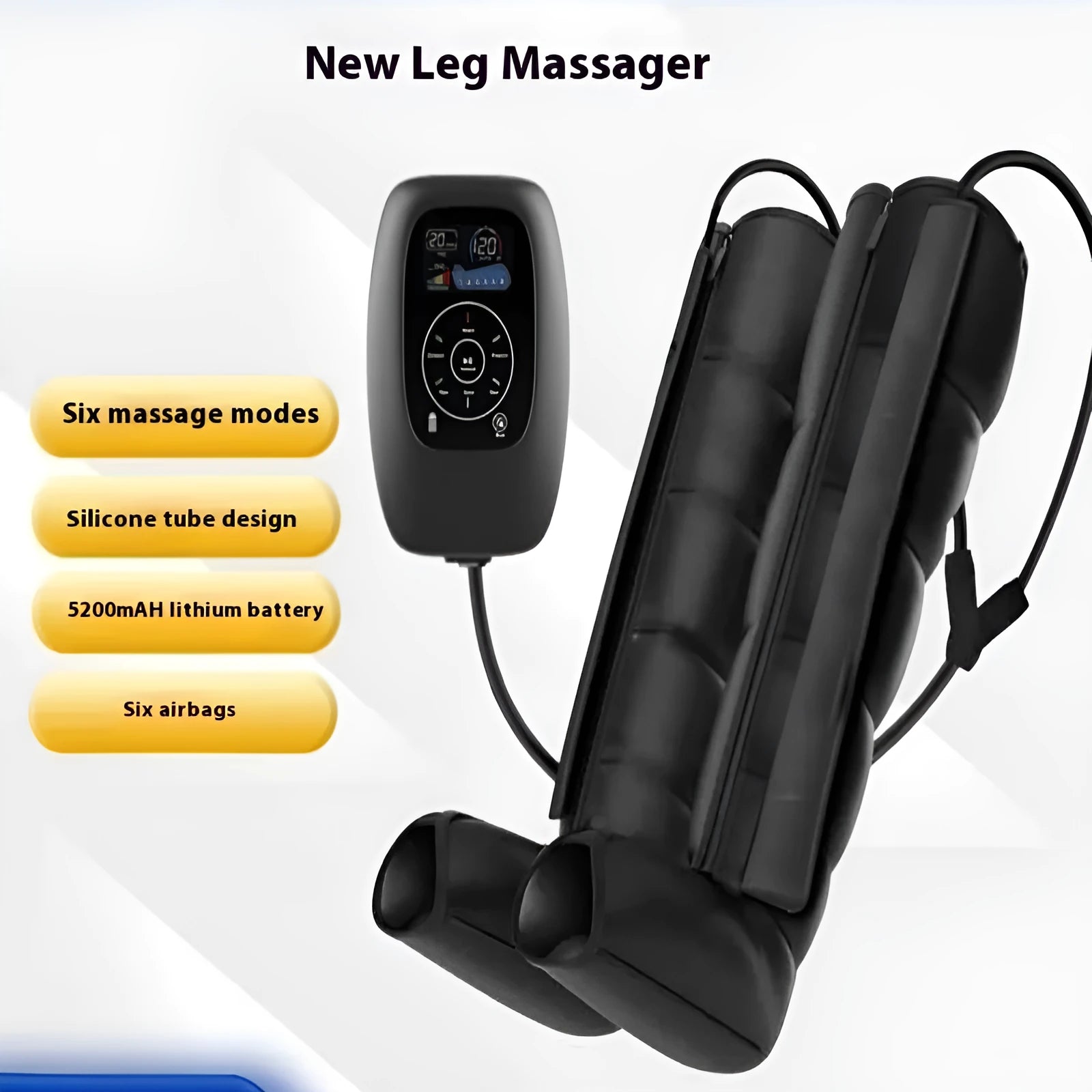 Air compression massage sleeves with remote control for legs, arms and waist in multiple sizes