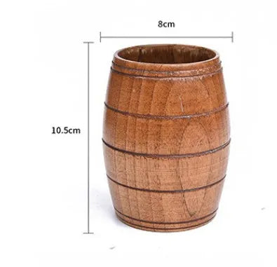 Clear wood vintage wine tumbler with round shape and 301-400ml capacity