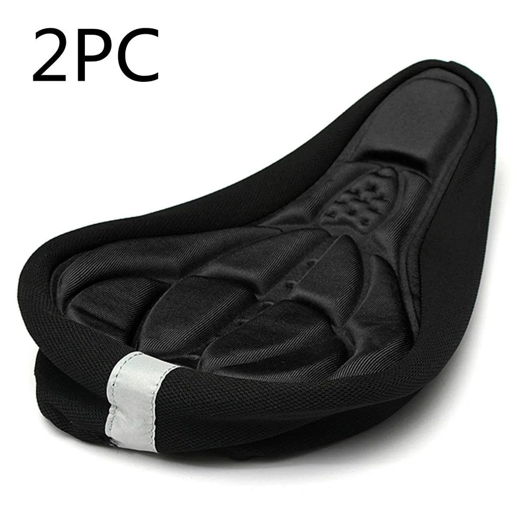3D breathable bicycle seat cover with GEL silicone layer, 28cm x 17cm x 2cm, in black, red, blue or orange